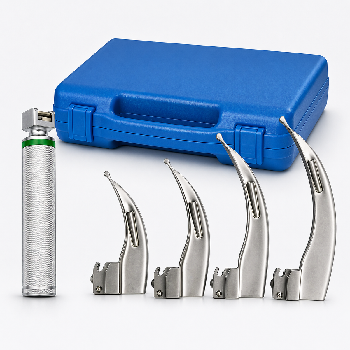 Laryngoscope Set with 4 Blades (S: Adult)