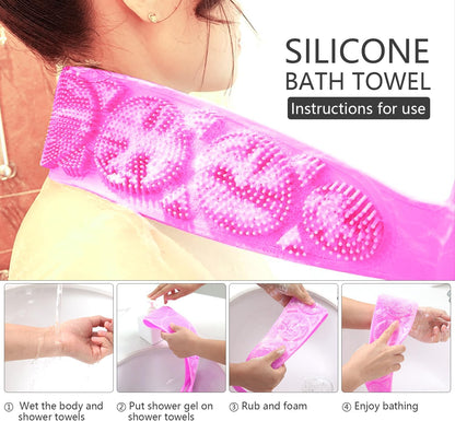 Silicone Back Scrubber Bath Belt – 70 cm