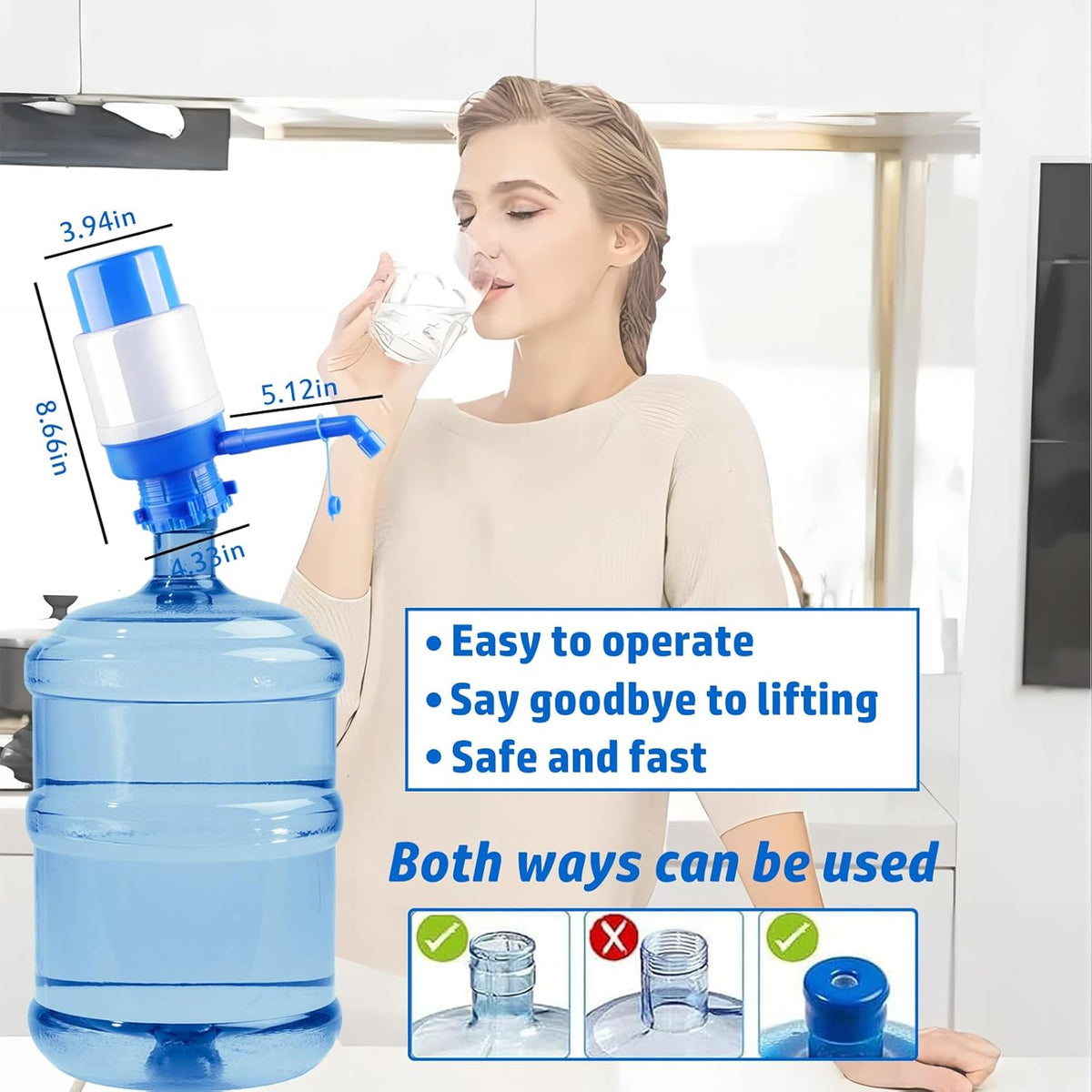 Manual Hand Press Pump Water Dispenser